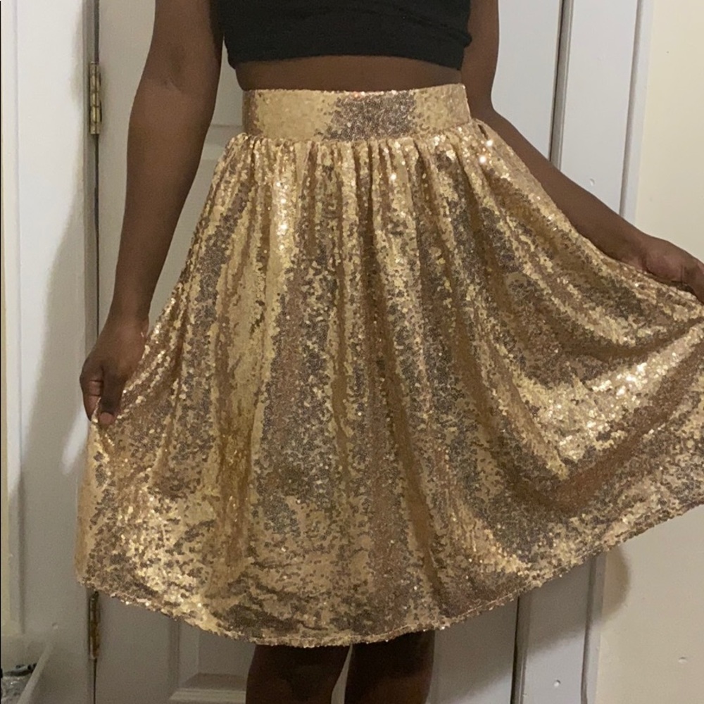 Champagne Sequence Skirt